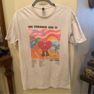 BAD BUNNY Un Verano Sin Ti 2022 Graphic T-Shirt Size Large